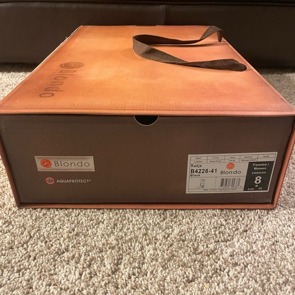 New In Box! Blondo Radja AquaProtect Black Leather Boots - Picture 10 of 10